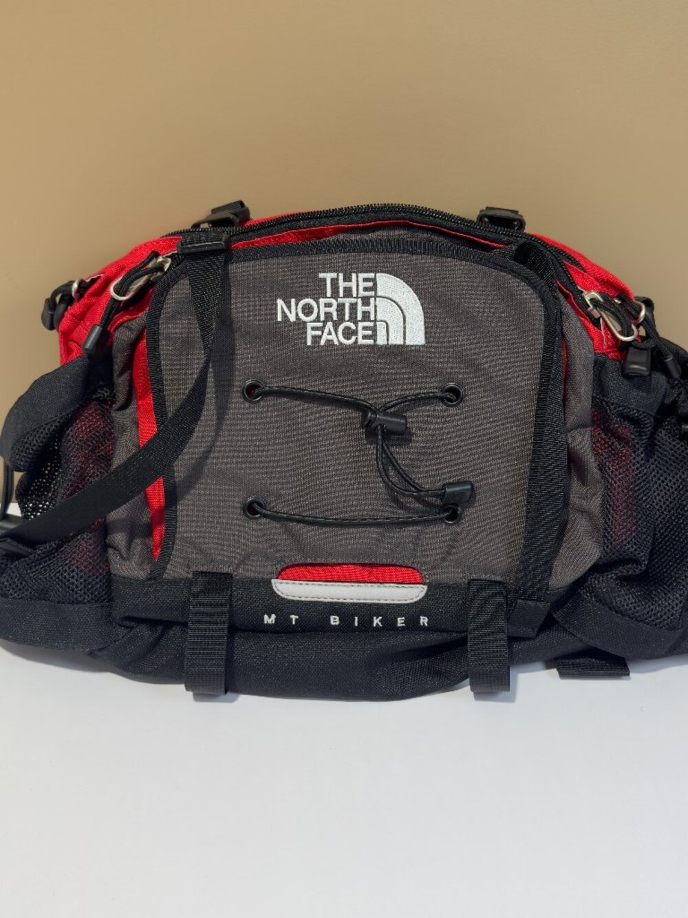 THE NORTH FACE Mountain Biker Red Lumbar Waist Day Pack Bag Reflective Hiking